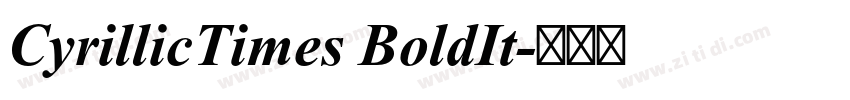 CyrillicTimes BoldIt字体转换